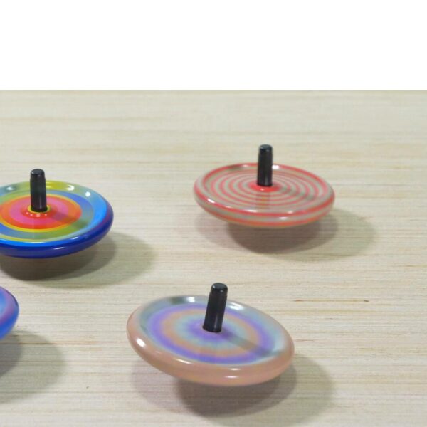 Colorful tiny tin tops video